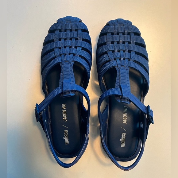 MELISSA / Jason Wu collab Possession Campana fisherman jelly sandal TEAL COBALT - Picture 5 of 11